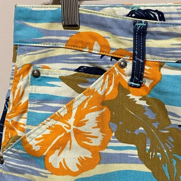 G-Star 5622 3D + Pharrell Williams Beach Hawaiian Floral Palm Tree Jeans Size 32 - Picture 7 of 16